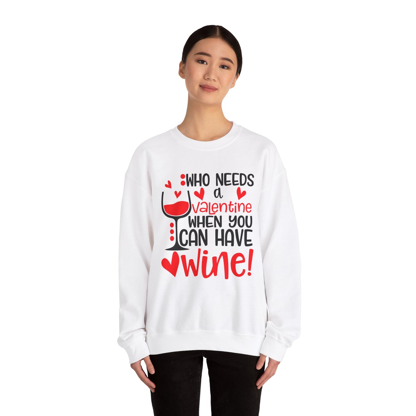 Valentine vs Wine Crewneck Sweatshirt