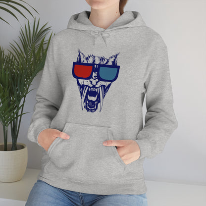 3D Glasses Tiger Hoodie