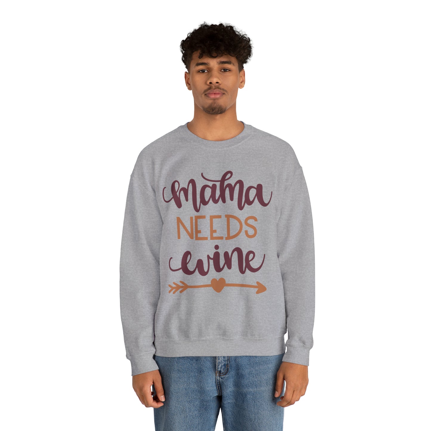 Mama_needs_wine Crewneck Sweatshirt