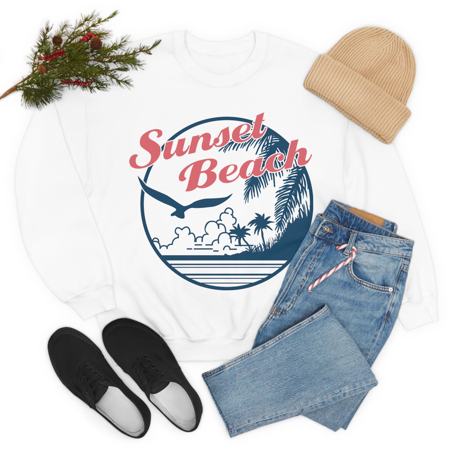 Sunset Beach Crewneck Sweatshirt