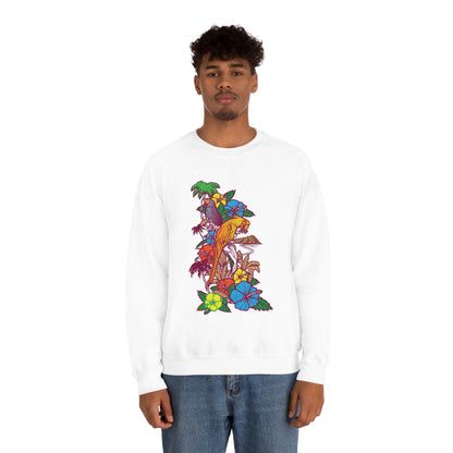 Parrot Jungle Floral Crewneck Sweatshirt