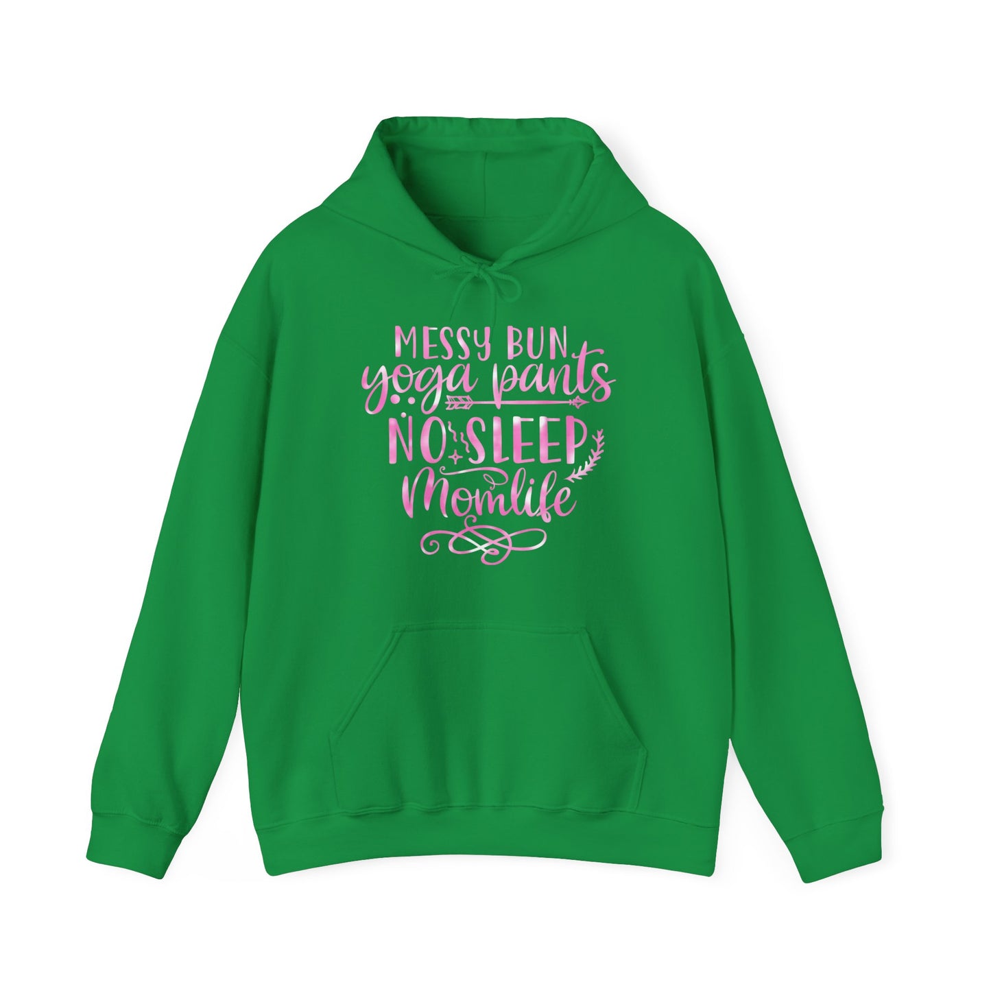 Messy bun yoga pants no sleep mom life Hoodie