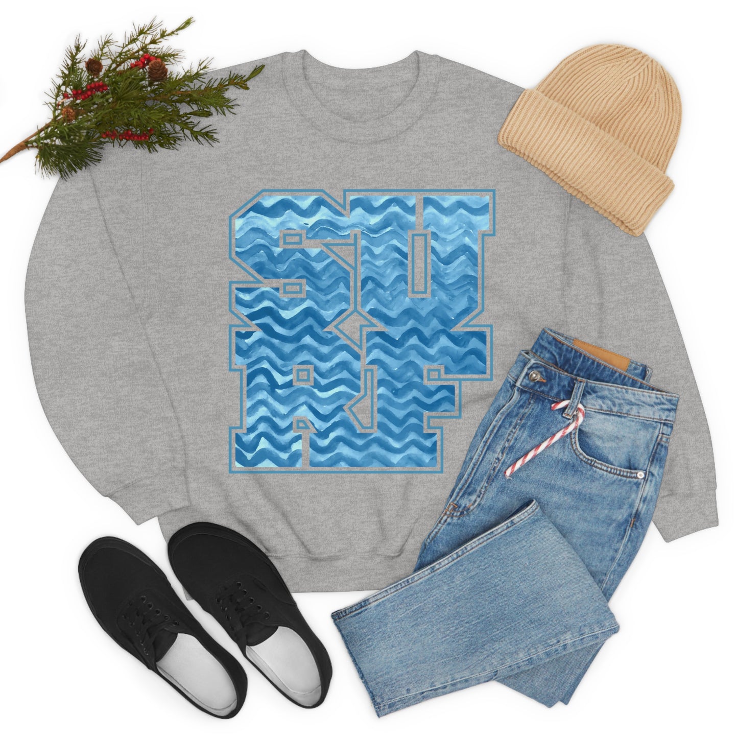 Surf Wavy Crewneck Sweatshirt