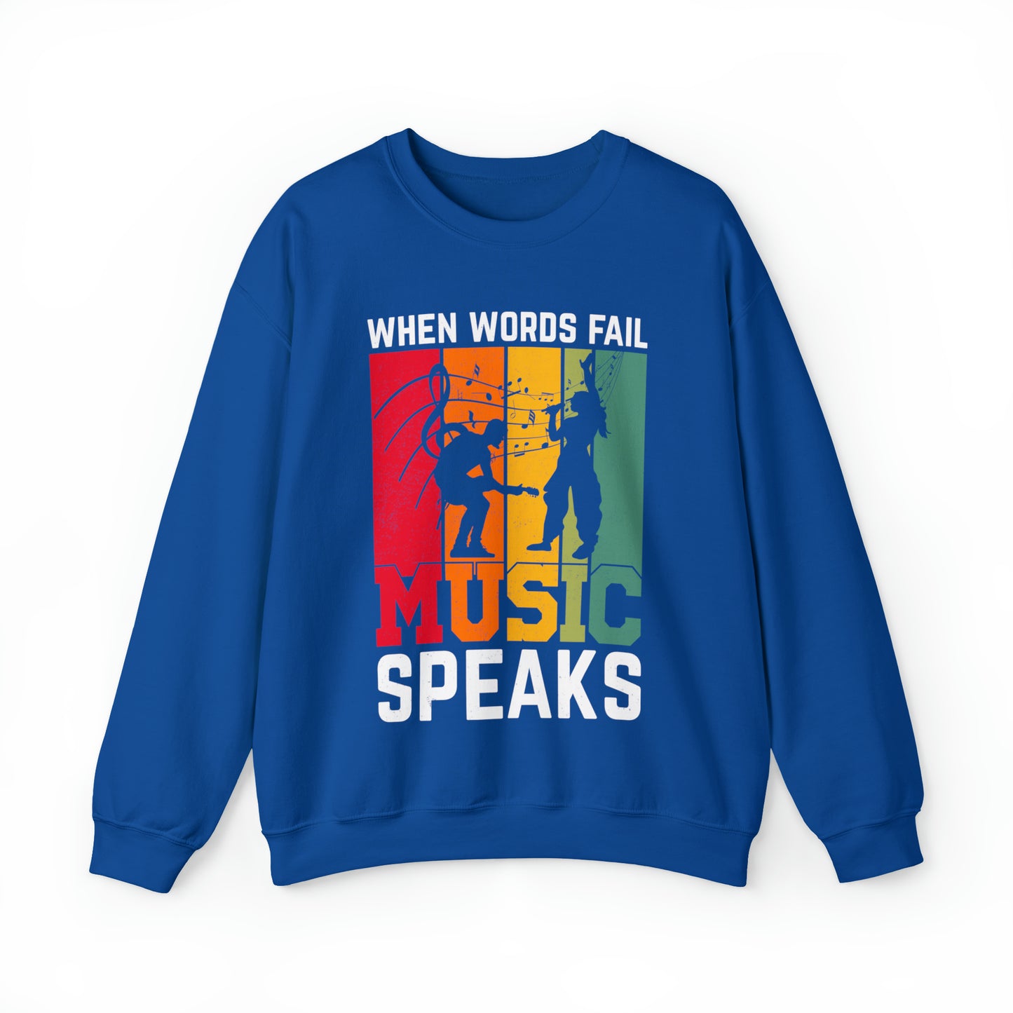 When words fail music speaks vintage Crewneck Sweatshirt