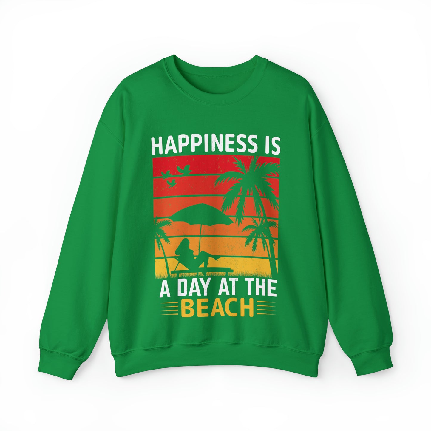 Happiness is at the beach Vintage Crewneck Sweatshirt