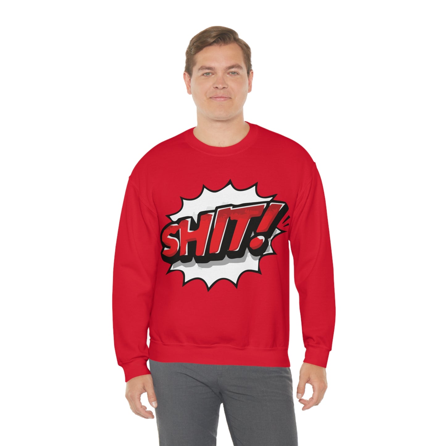 Shit! colorful graphic Crewneck Sweatshirt