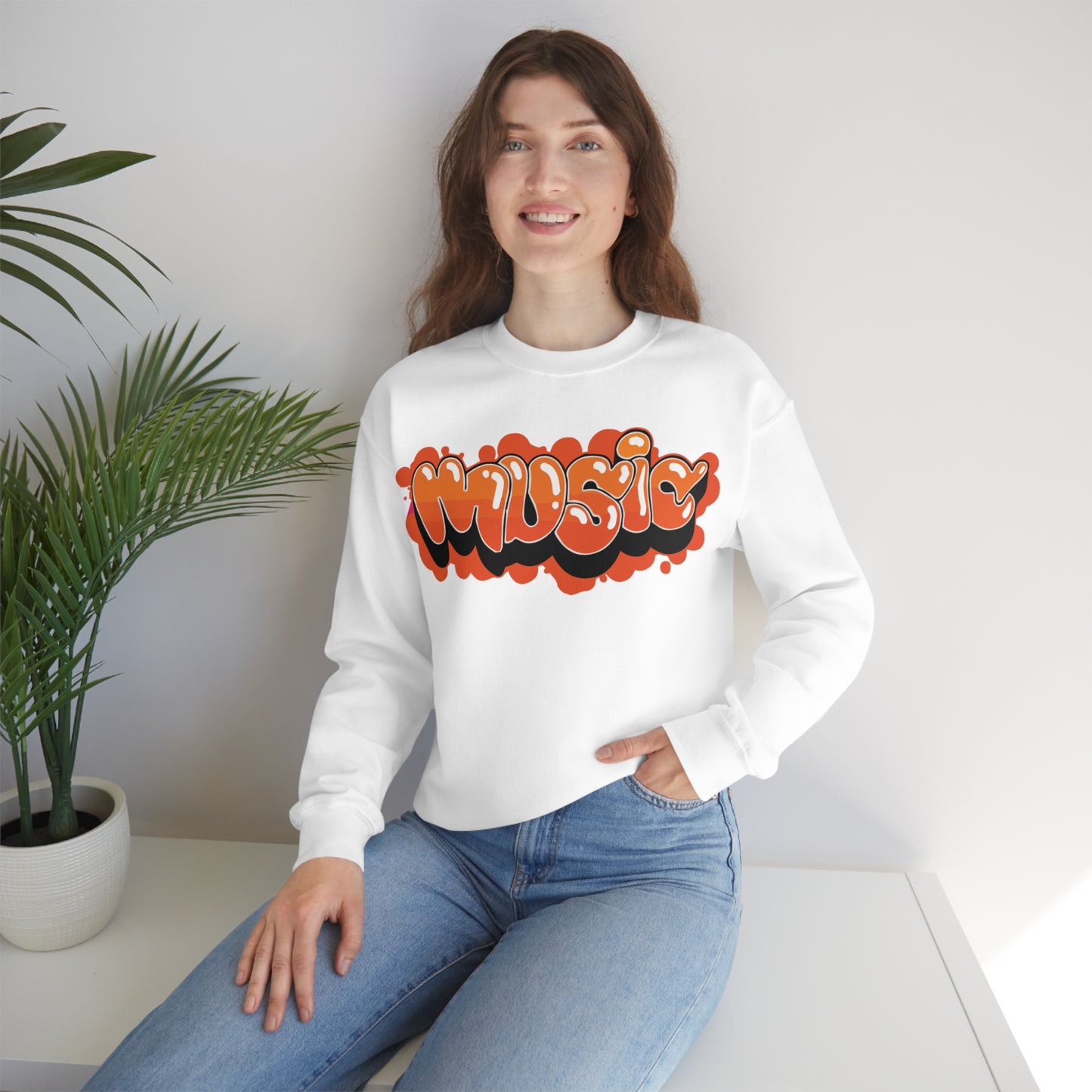 Music graffiti Crewneck Sweatshirt