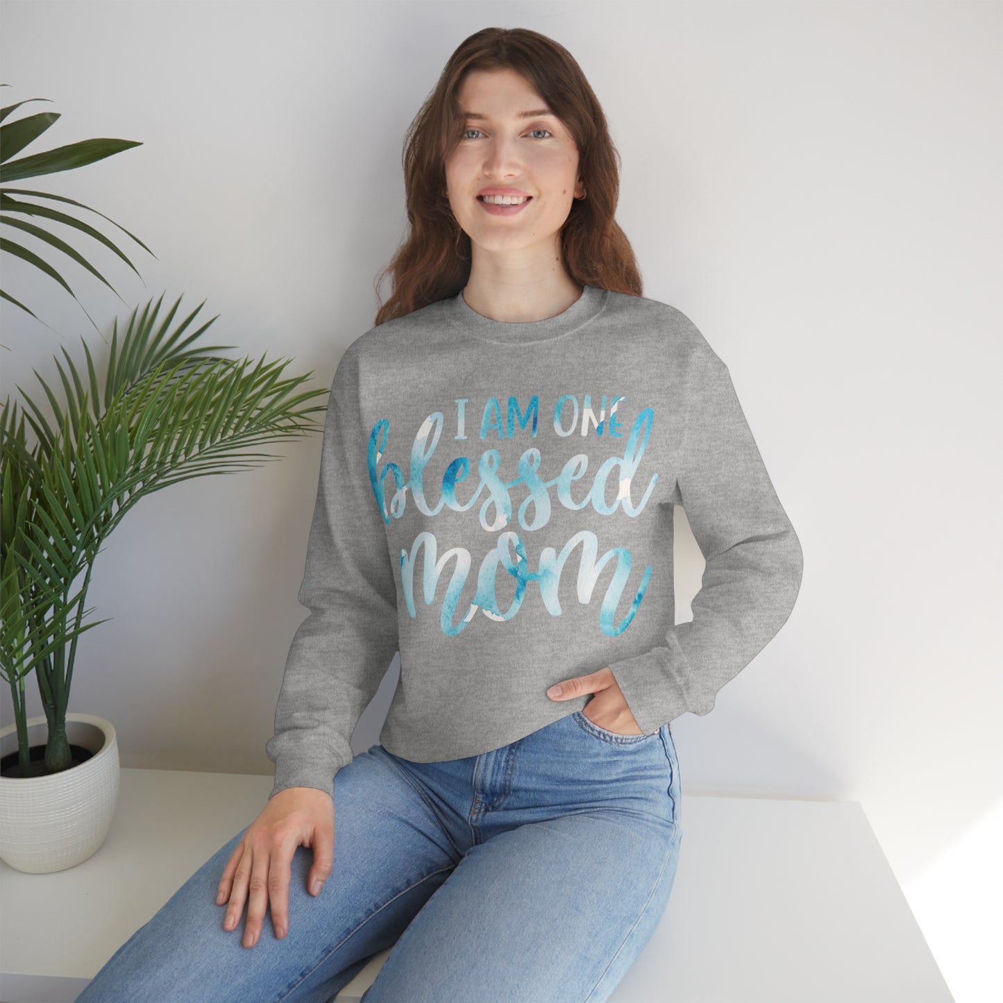 I am one blessed mom Crewneck Sweatshirt