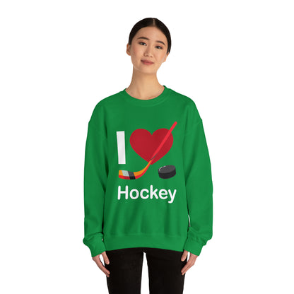 I love hockey Crewneck Sweatshirt