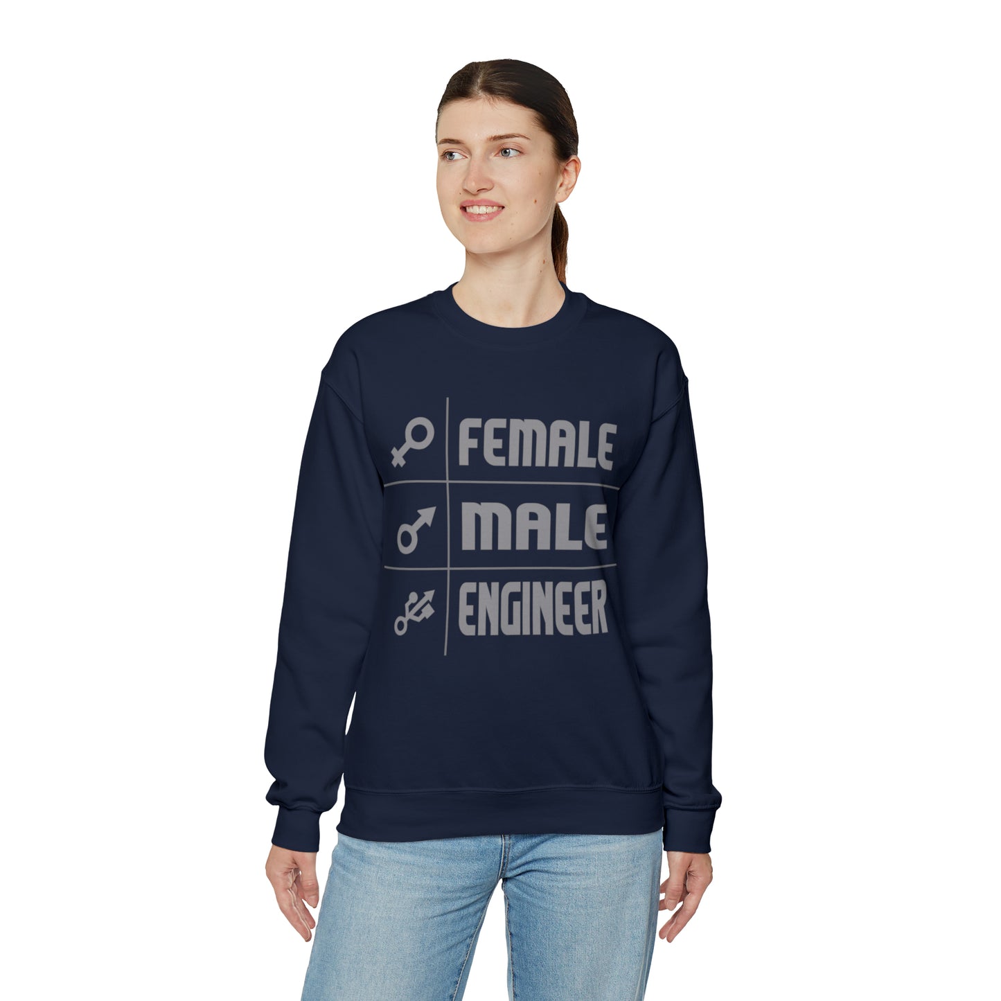 Female - male- engineer Crewneck Sweatshirt