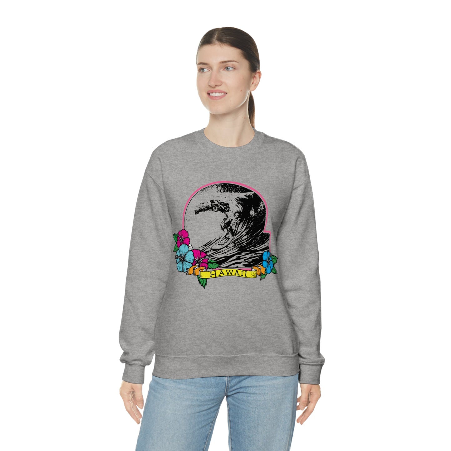 Hawaii Waves Crewneck Sweatshirt