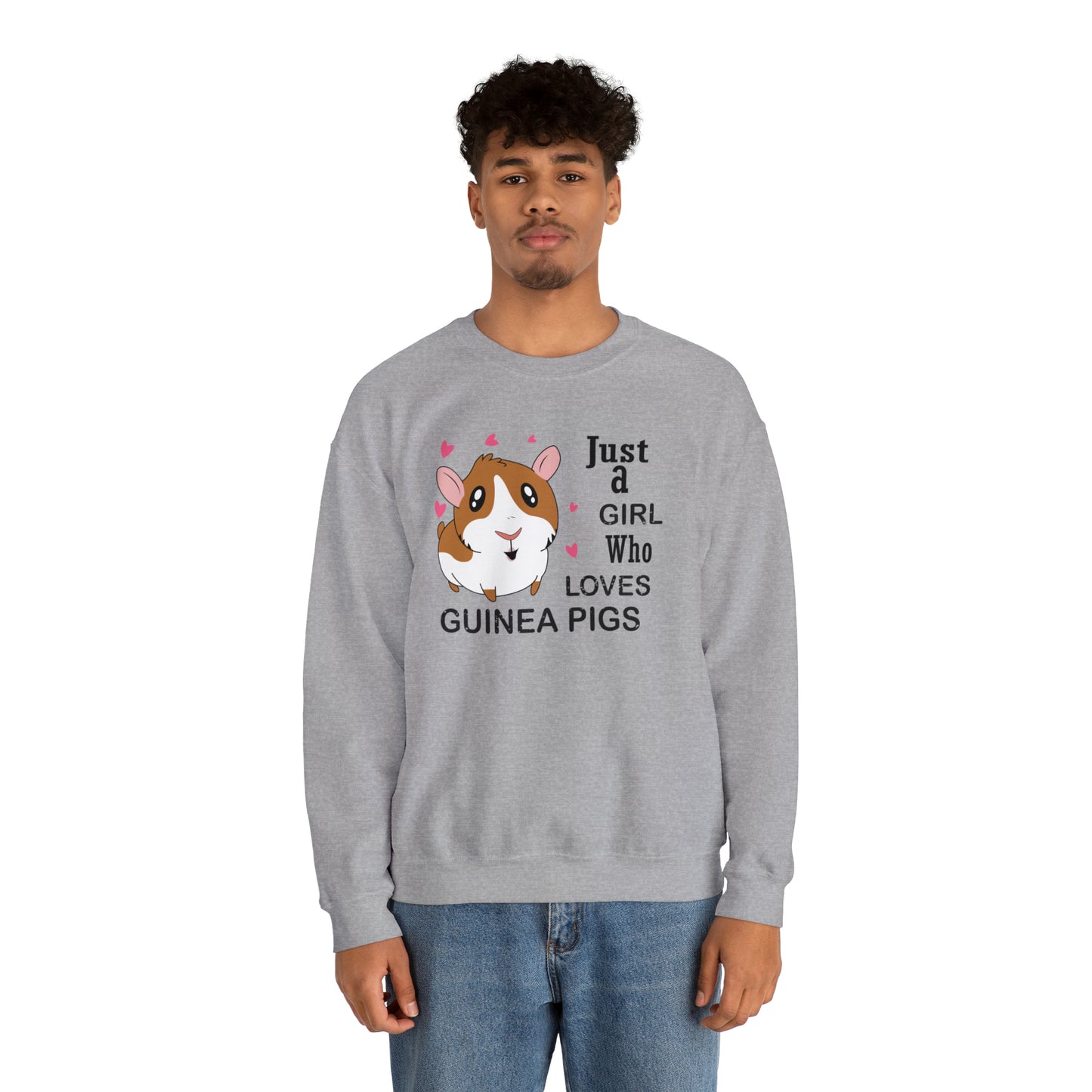 A girl who loves guinea pigs Crewneck Sweatshirt