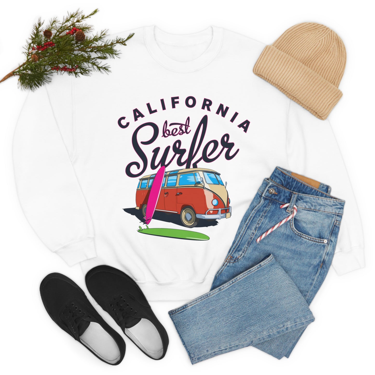 Surfers Bus Crewneck Sweatshirt