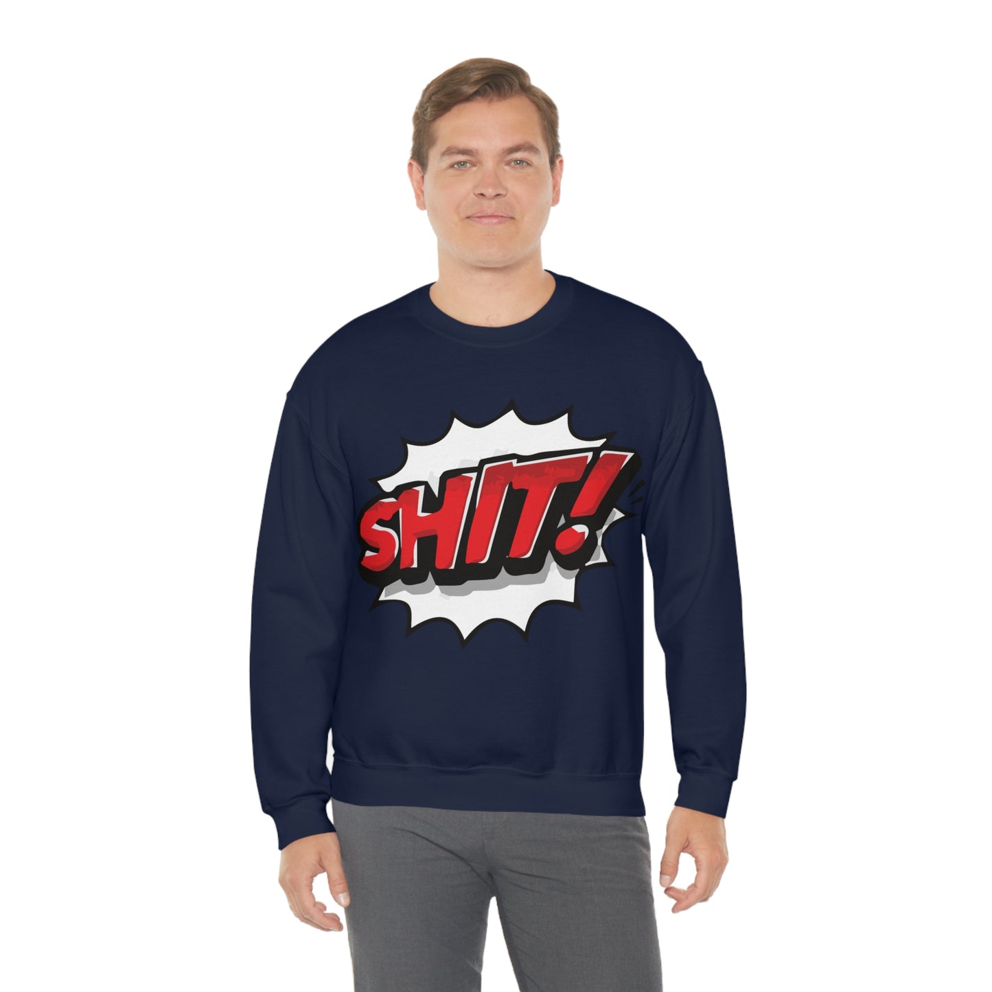 Shit! colorful graphic Crewneck Sweatshirt