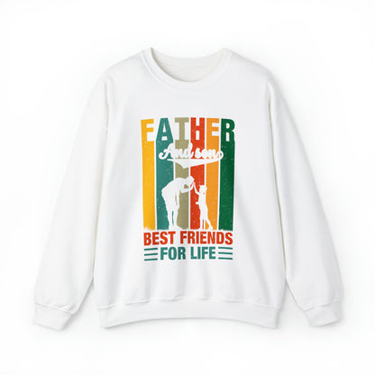 Best friends forever are father and son vintage Crewneck Sweatshirt