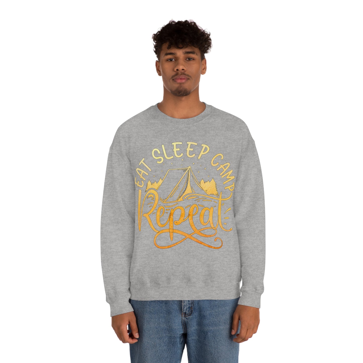 Eat Sleep Camp Repeat Crewneck Sweatshirt