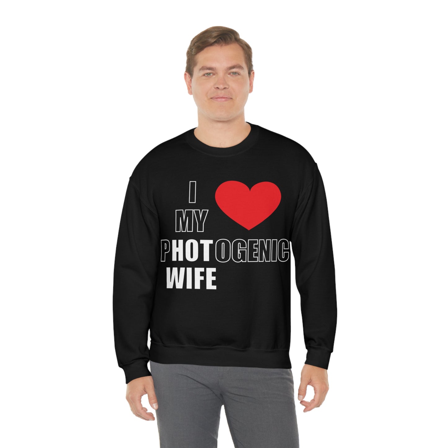 I love my pHOTogenic wife Crewneck Sweatshirt