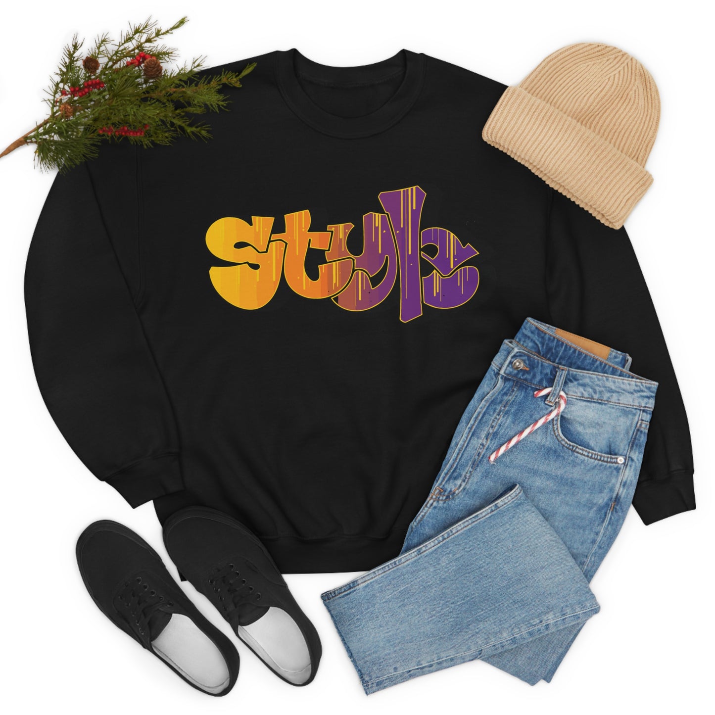 Style colorful graffiti Crewneck Sweatshirt