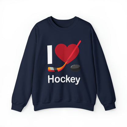 I love hockey Crewneck Sweatshirt