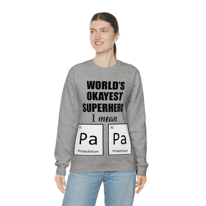 World Okayest Superhero Crewneck Sweatshirt