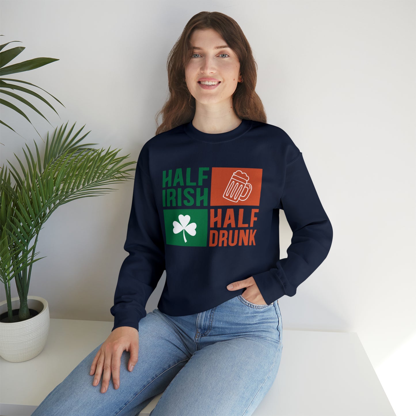 Half Irish half drunk Crewneck Sweatshirt