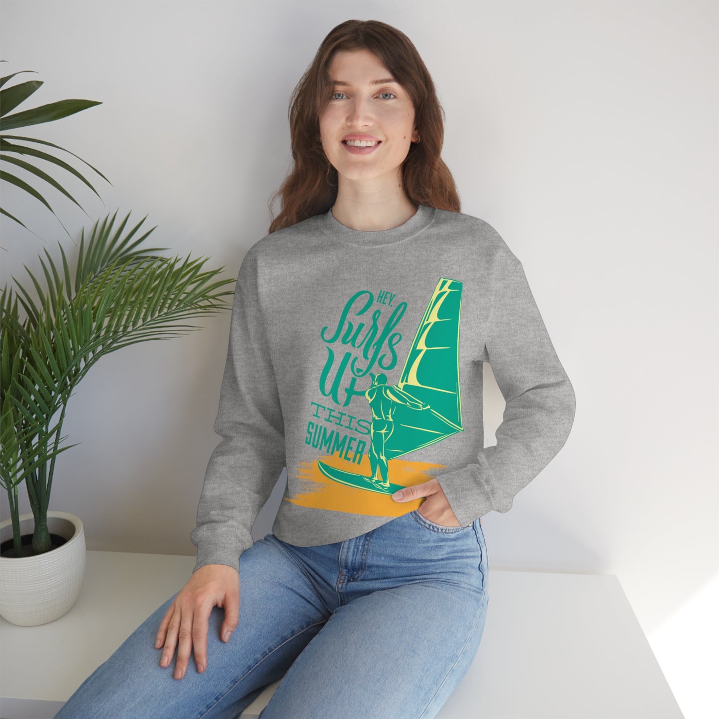 Hey Surfs Up Crewneck Sweatshirt