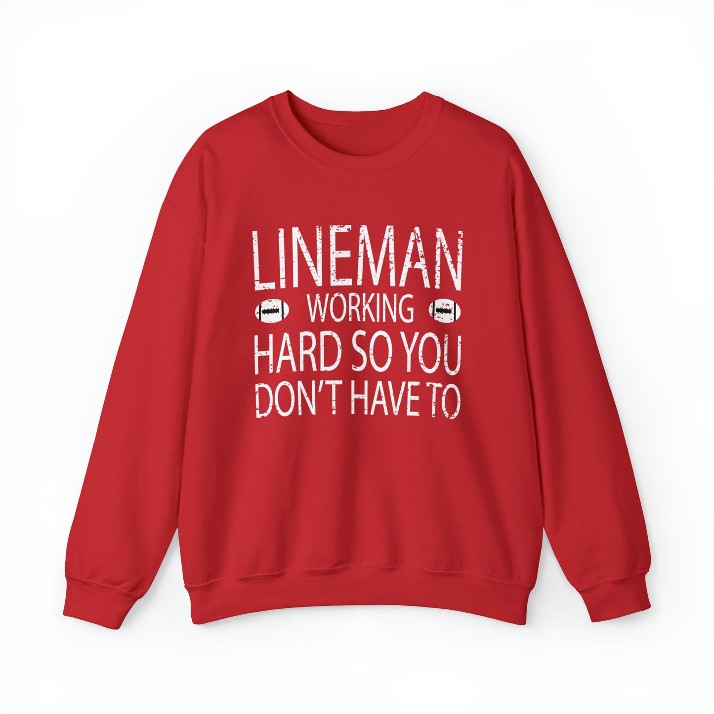 Lineman working hard Crewneck Sweatshirt