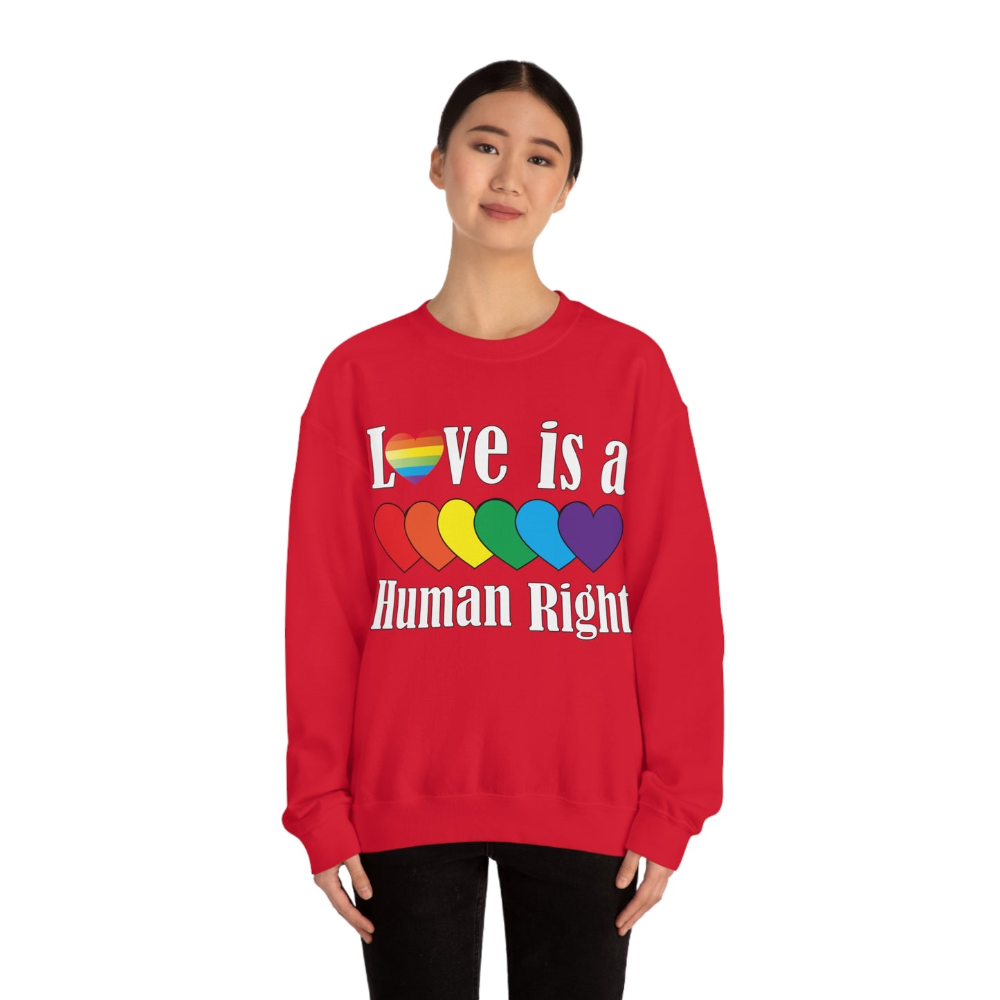 Love is a Human right Crewneck Sweatshirt