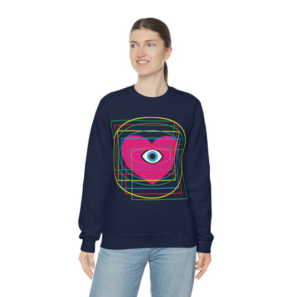 Eye Love in all dimension Crewneck Sweatshirt