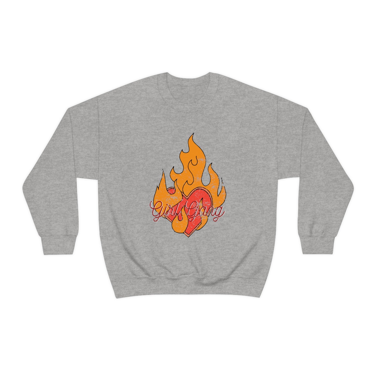 Girl Gang on Fire Crewneck Sweatshirt