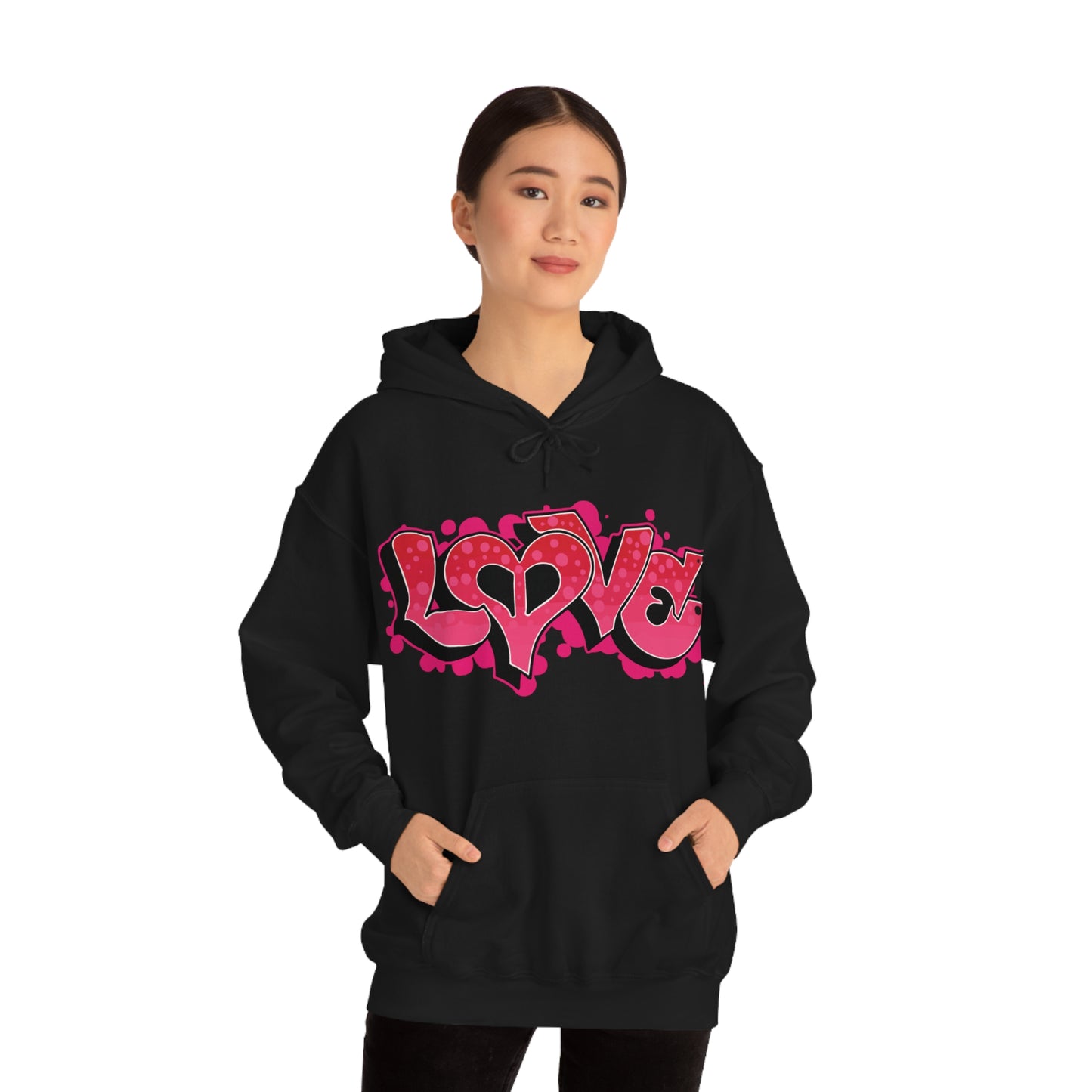 Peace and Love graffiti Hoodie