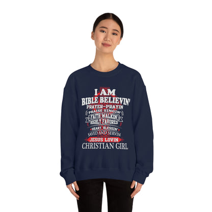 I Am a Christian Girl Crewneck Sweatshirt