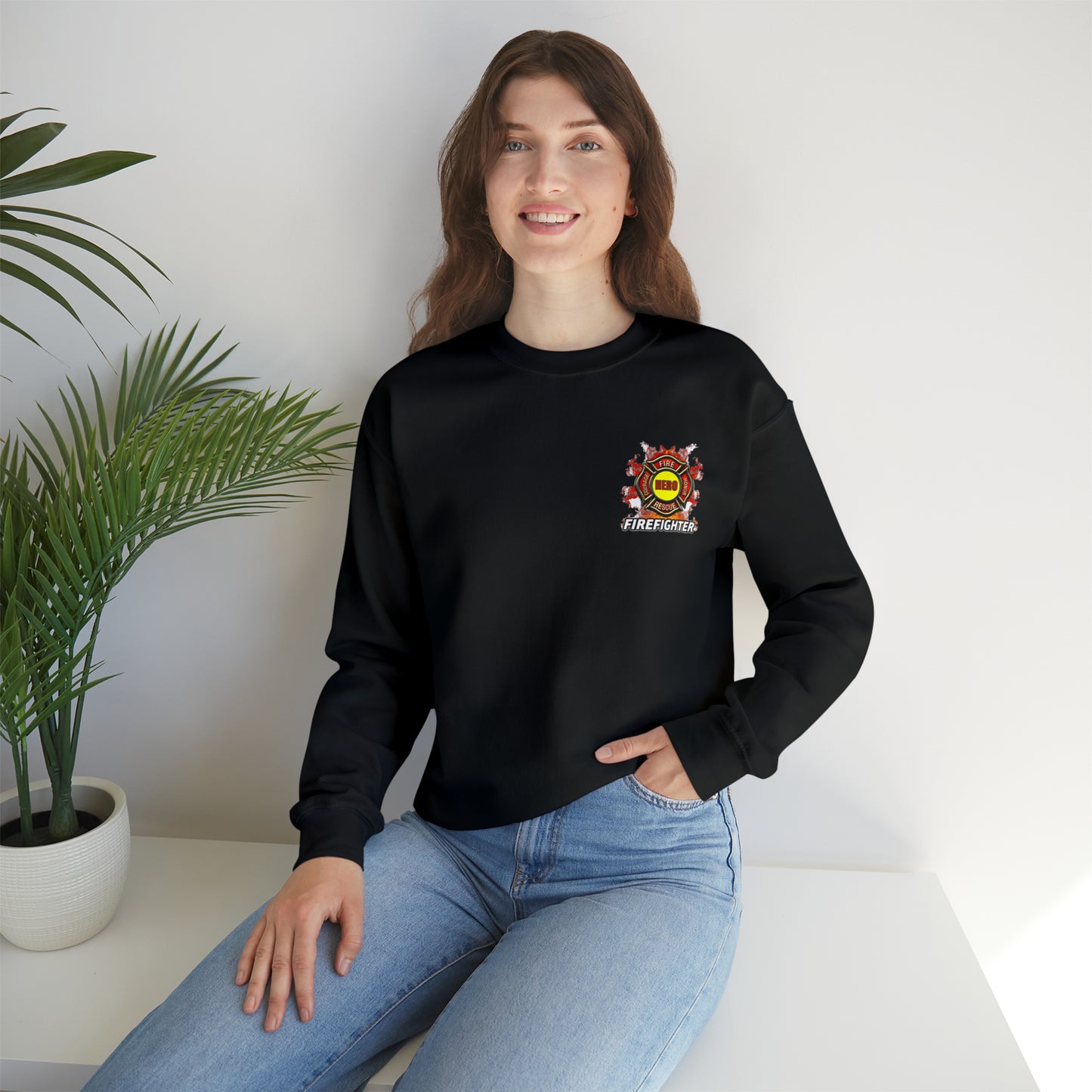 Fire fighter Hero Crewneck Sweatshirt