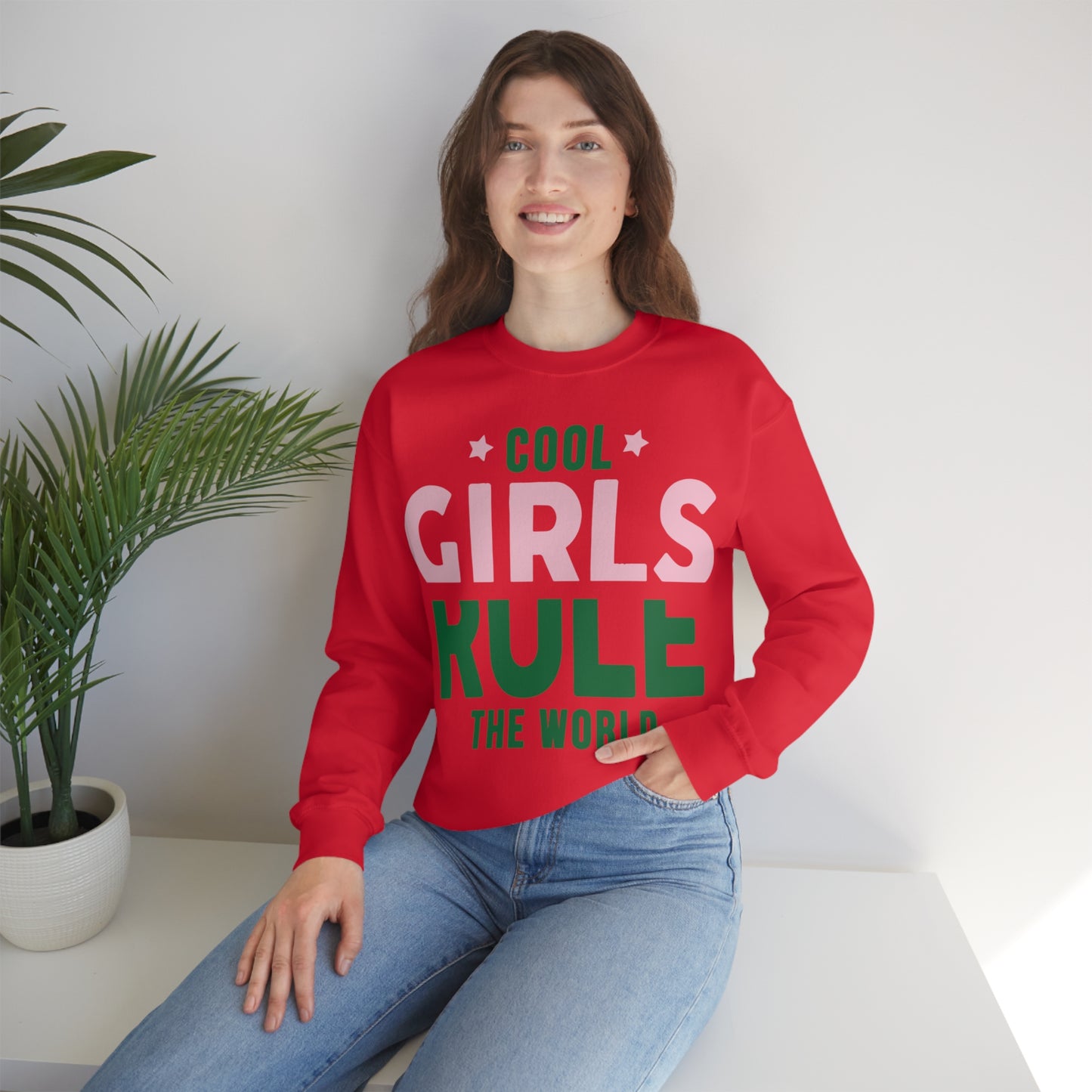 girls rule Crewneck Sweatshirt