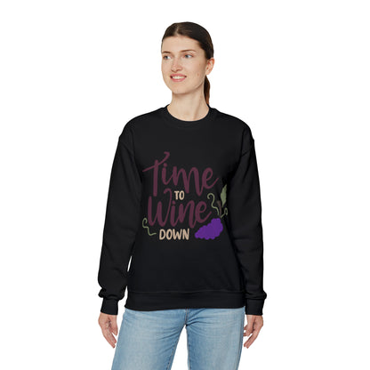 Time_to_wine_down Crewneck Sweatshirt