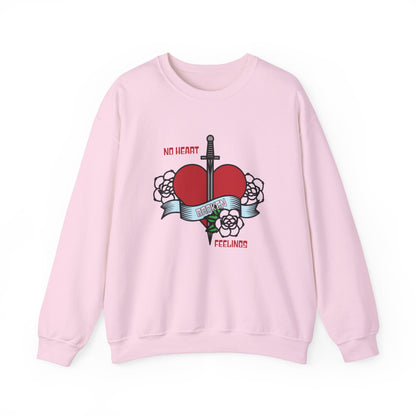 No heart feelings broken heart Crewneck Sweatshirt