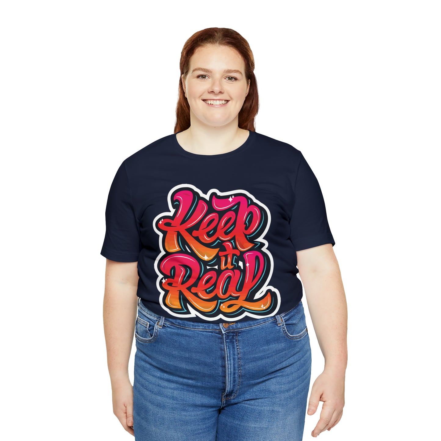 Keep it real colorful graffiti logo T-Shirt