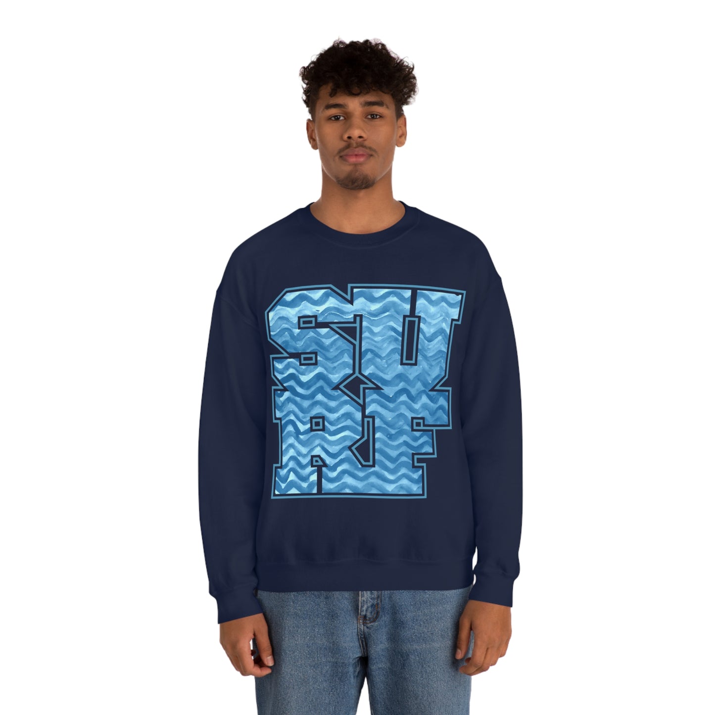 Surf Wavy Crewneck Sweatshirt