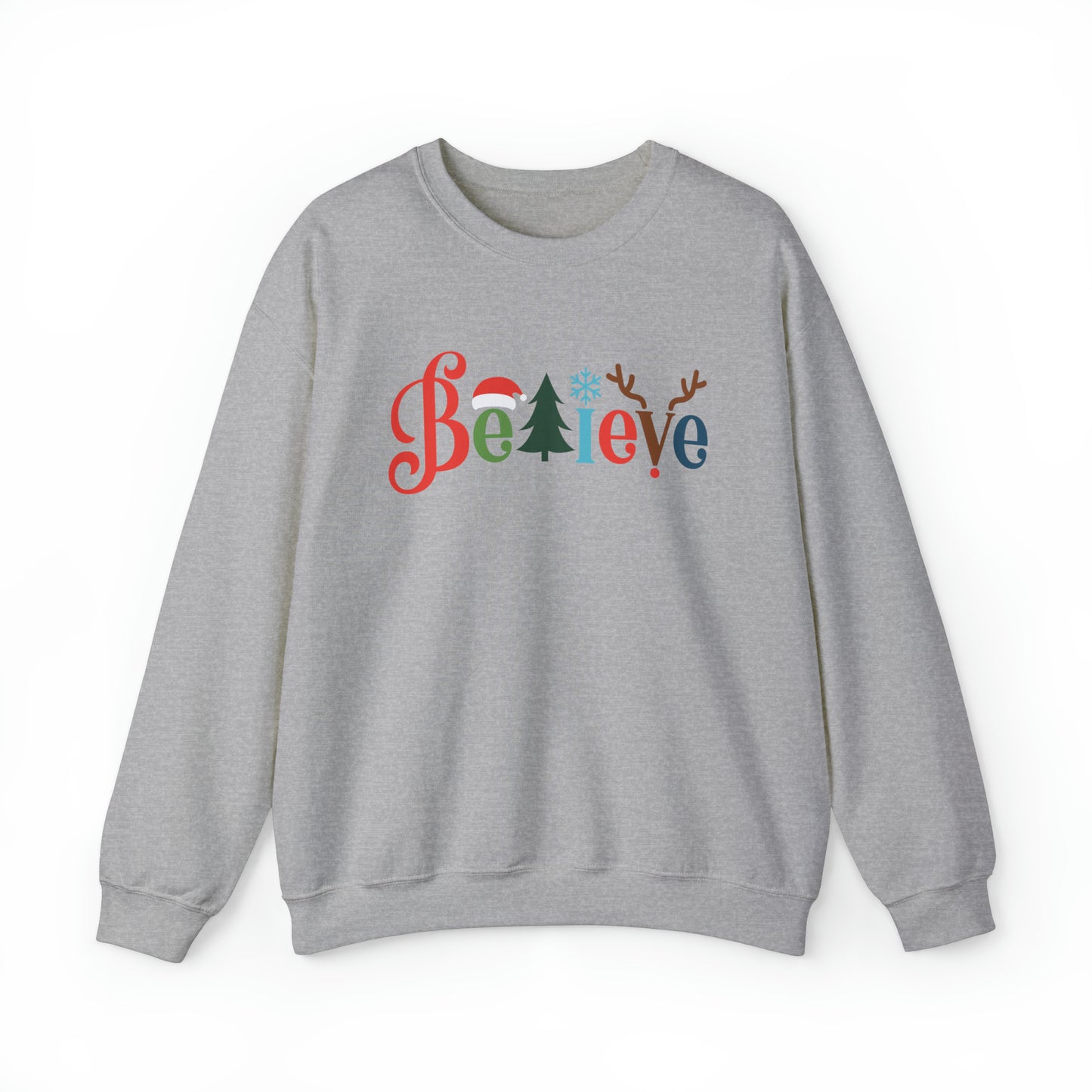 Believe tree Christmas Crewneck Sweatshirt