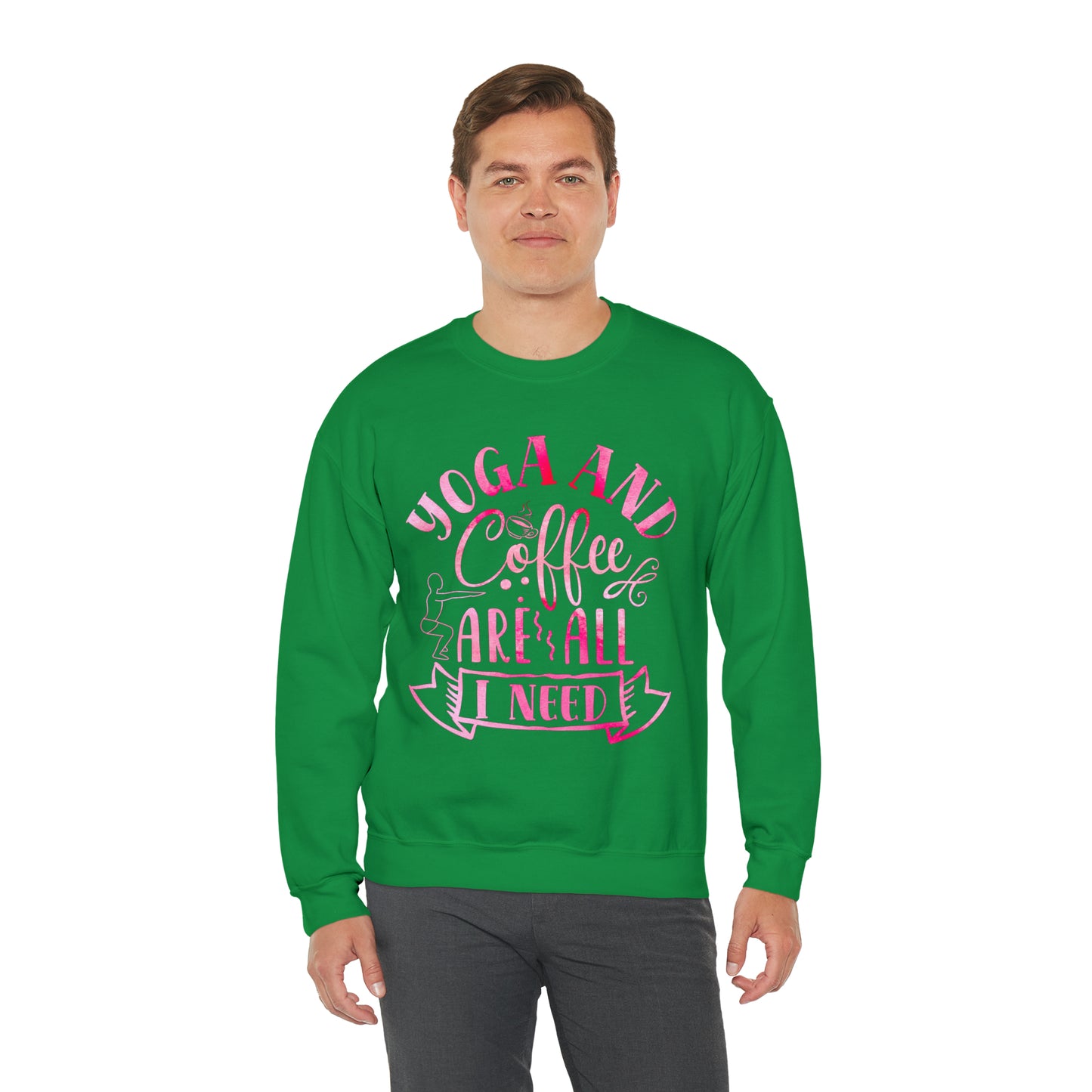 Yoga And Coffee Are All I Need Crewneck Sweatshirt