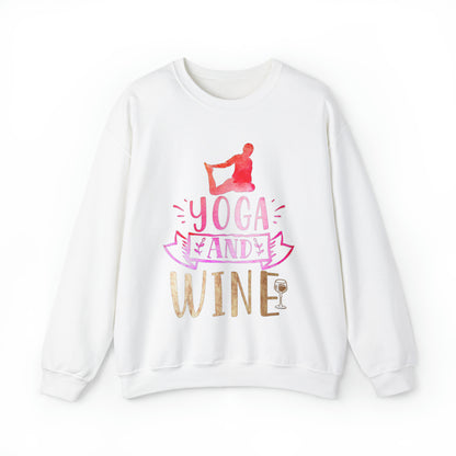 Yoga And Wine Crewneck Sweatshirt