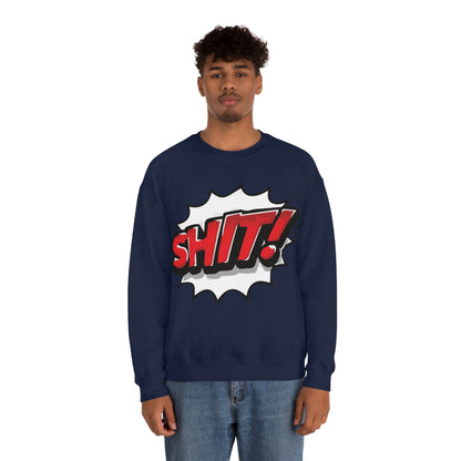 Shit! colorful graphic Crewneck Sweatshirt