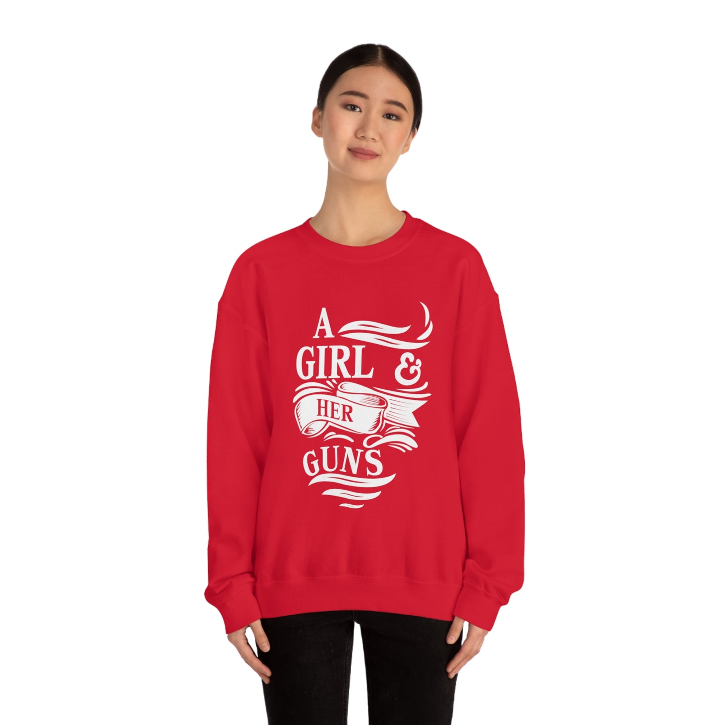 A Girl and Her Guns Crewneck Sweatshirt