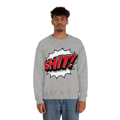 Shit! colorful graphic Crewneck Sweatshirt