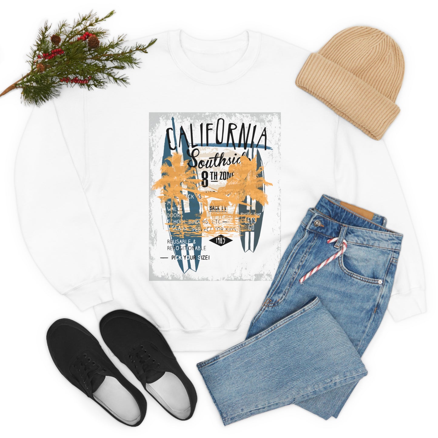 Cali SouthSide Surf Crewneck Sweatshirt