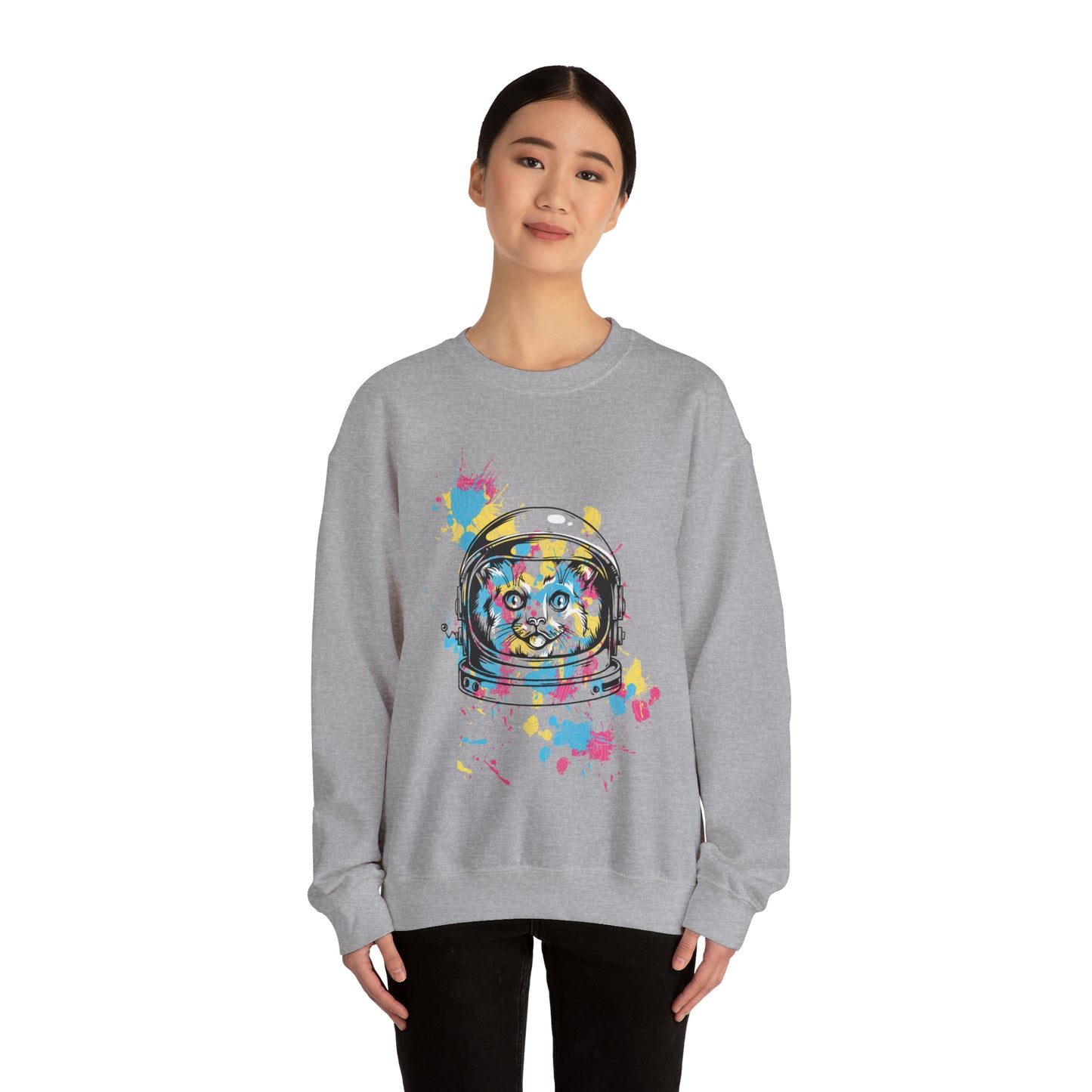 Astronaut Cat Crewneck Sweatshirt