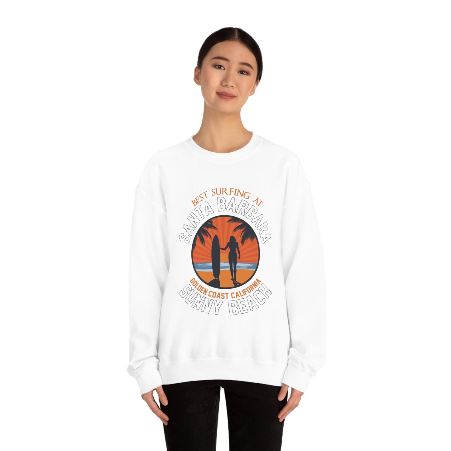 Santa Barbara sunny beach Crewneck Sweatshirt