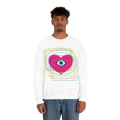 Eye Love in all dimension Crewneck Sweatshirt