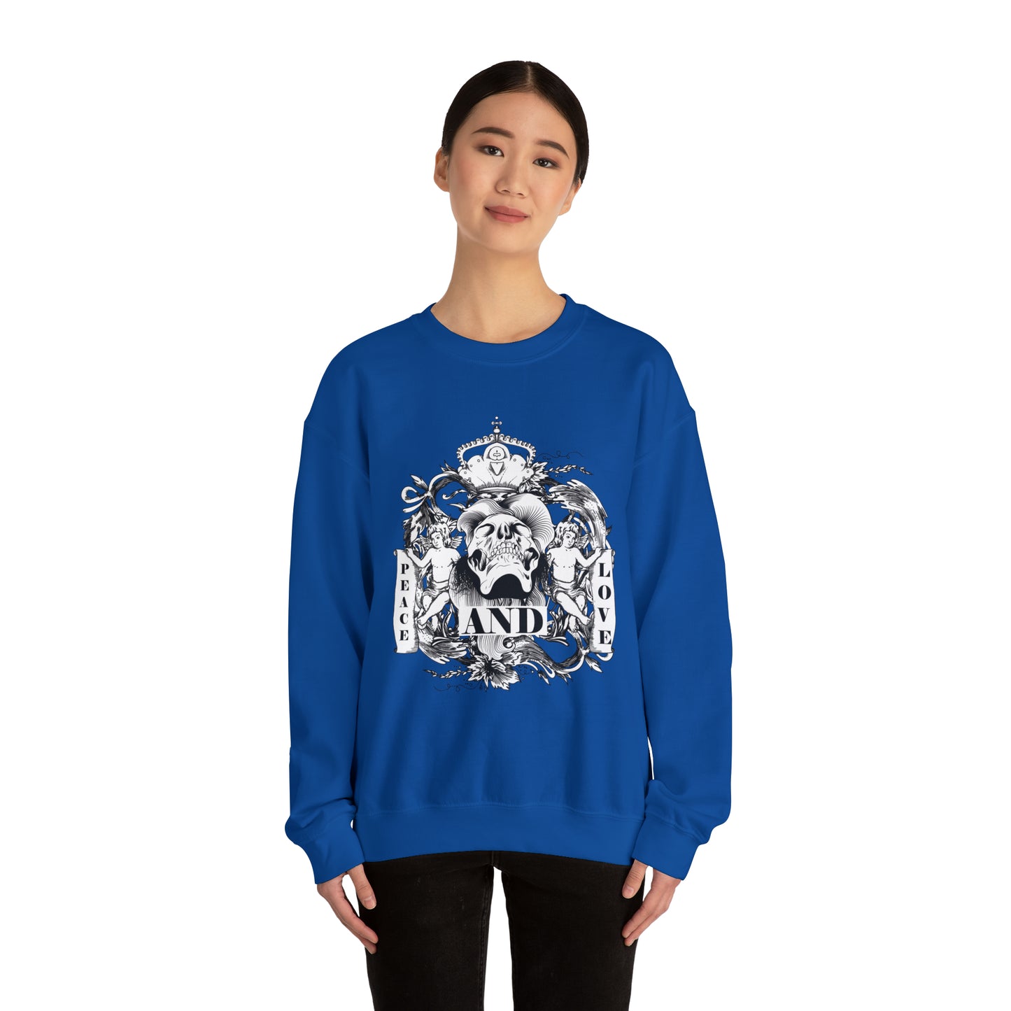 Peace and Love Demon to Angels Crewneck Sweatshirt