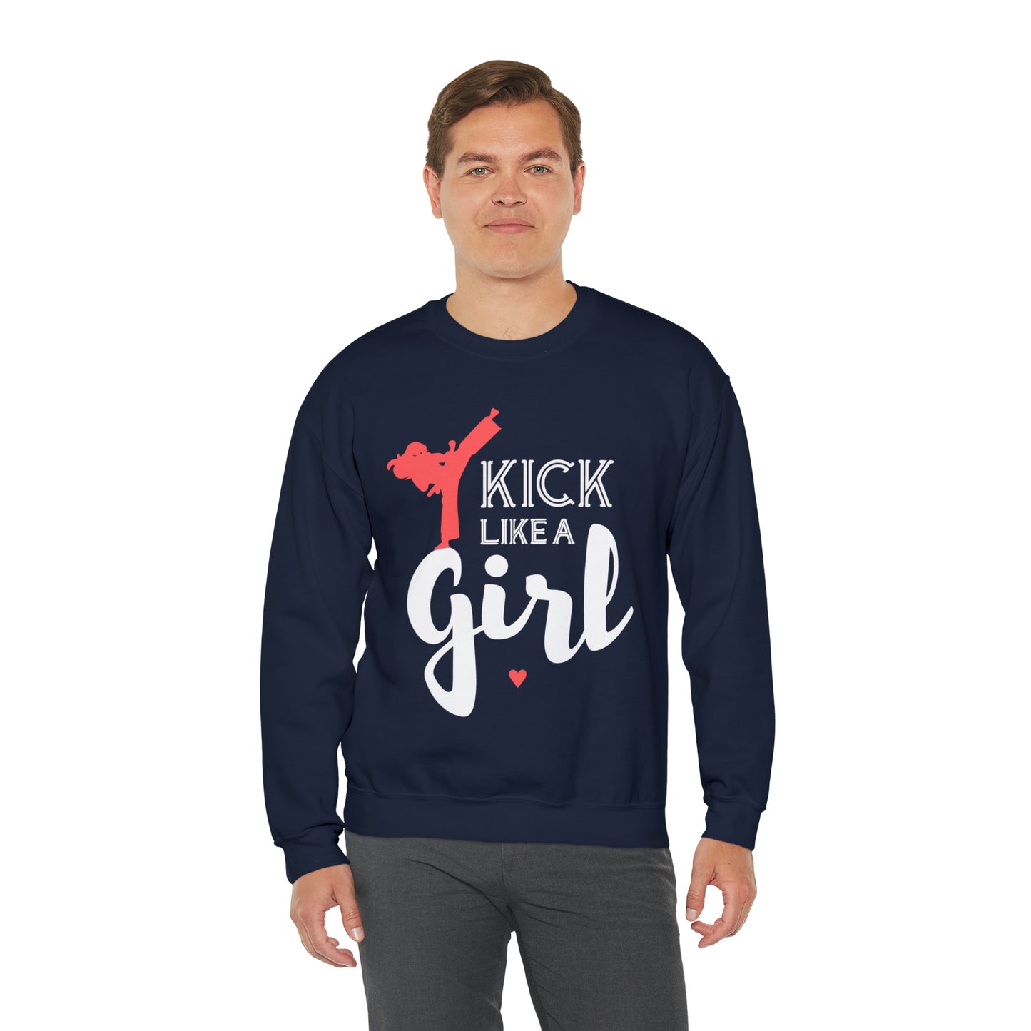 Kick Like A Girl Crewneck Sweatshirt